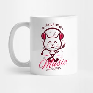 cute cat music is my catnip Mug